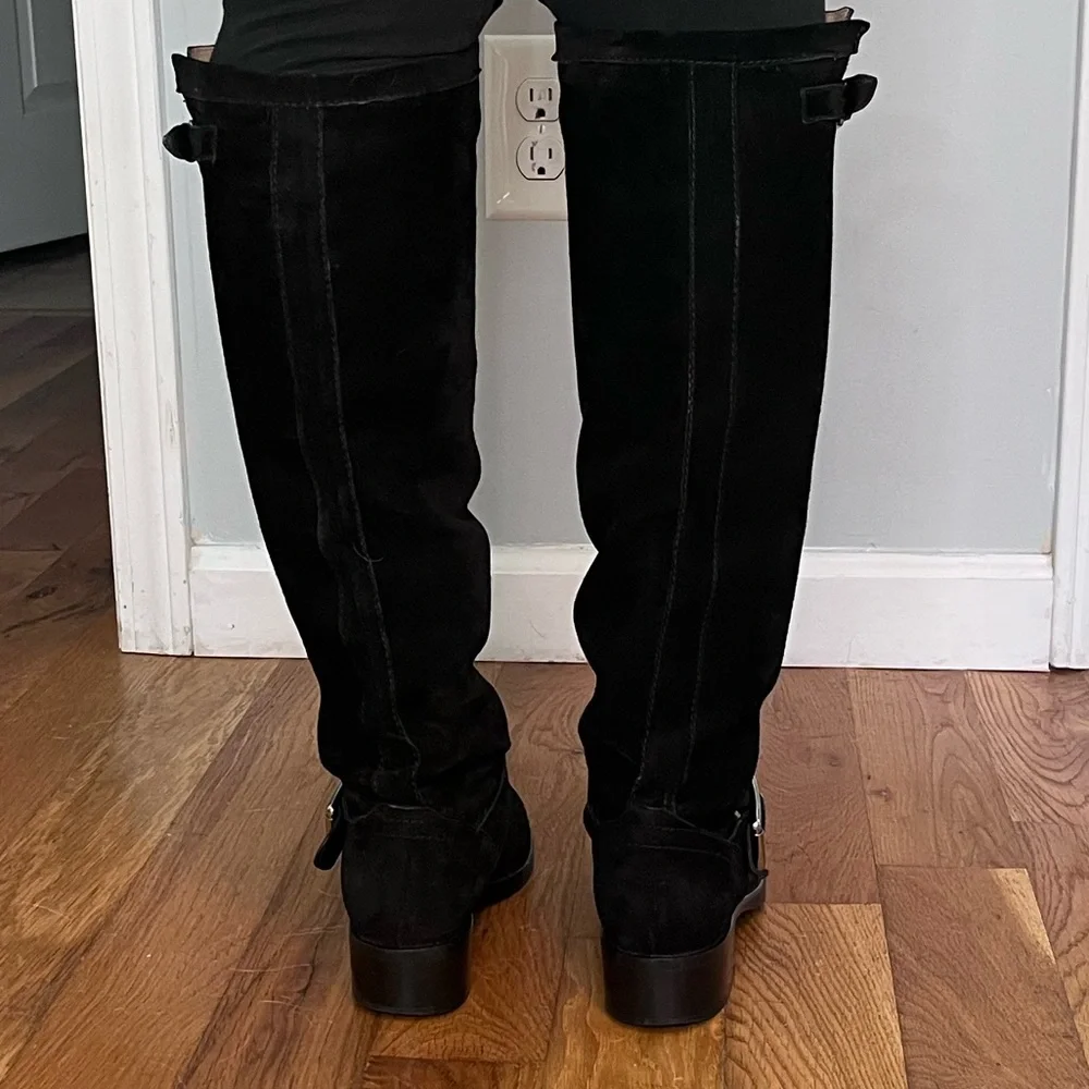VALINTINO SUEDE RUFFLE OVER THE KNEE BOOT - Picture 10 of 16